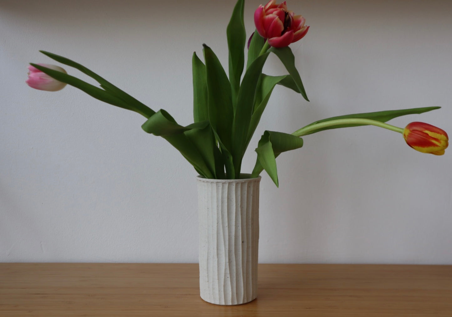 Porcelain Fluted Vase